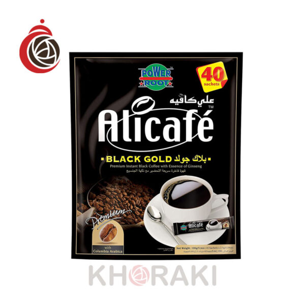 قهوه علی کافه بلک گلد جینیسنگ دار بسته ۴۰ عددی