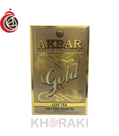 چای اکبر طلایی ساده سیلانی پاکتی 500 گرمی