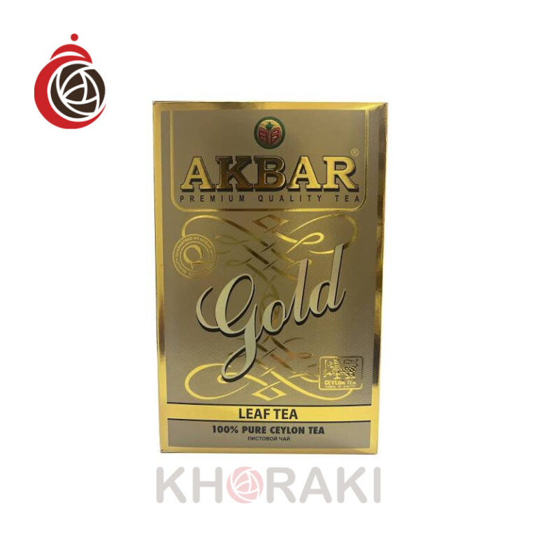 چای اکبر طلایی ساده سیلانی پاکتی 500 گرمی
